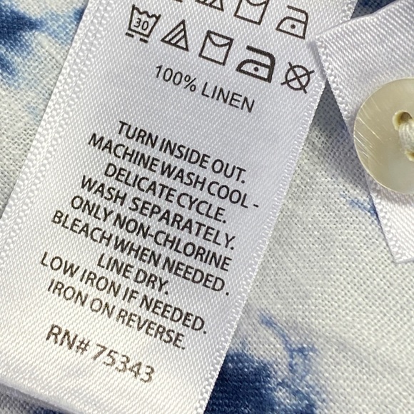 Rachel Zoe Tie Dye Babydoll Linen Top XS - Picture 7 of 8